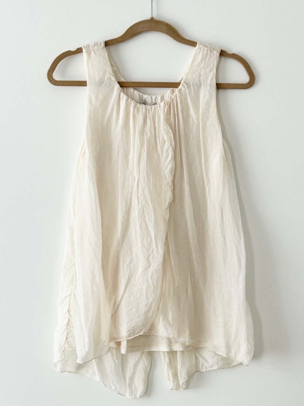 Bellambra Cream Silk Layered Tank Top
